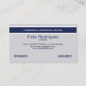 Mooie geschilderde huisschilder visitekaartje (Achterkant)