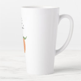Mooie Geschilderde Perzik Fruit Illustratie Latte Mok