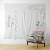 Mooie geschilderde roze rozen prop Karen Wandkleed (In Situ (horizontaal))