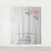 Mooie geschilderde roze rozen prop Karen Wandkleed (Voorkant)