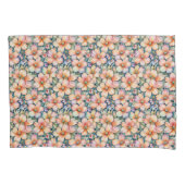 Mooie geschilderde tinten perzik bloem kussensloop (Voorkant)