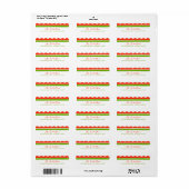 Mooie Geschulpte Kerst MIS Bruikbaar Adres Etiket (Full Sheet)