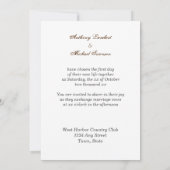 Mooie gesneden houten deur bruiloft uitnodiging (Achterkant)