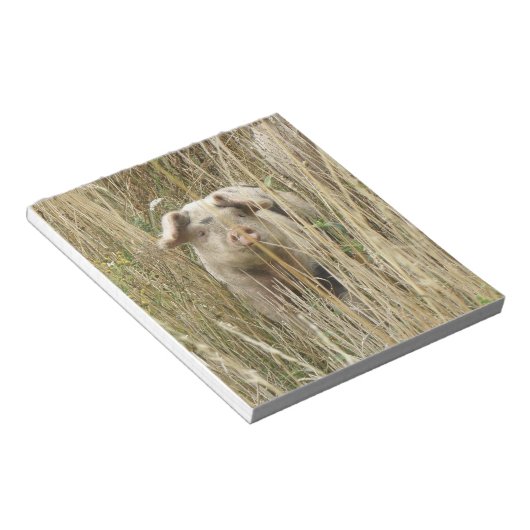 Mooie gespikkelde varkensnotitieblok notitieblok (Schuin)