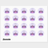 Mooie gestapelde bruidsshowerpakketten ronde sticker (Vel)