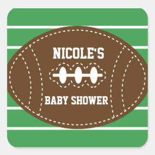 Mooie Gestikte Voetbal Baby Shower Feest Sticker