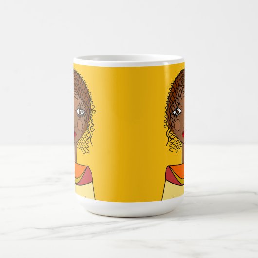 Mooie gestileerde gezicht Mok (Center)