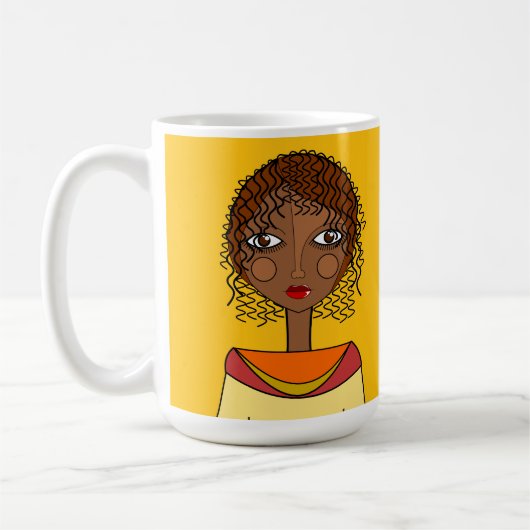 Mooie gestileerde gezicht Mok (Links)