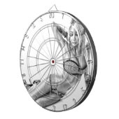 Mooie getatoeëerde Suicidegirl Dartbord (Voorkant Rechts)