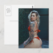 Mooie getatoeëerde vrouwen Foto Briefkaart (Voorkant / Achterkant)