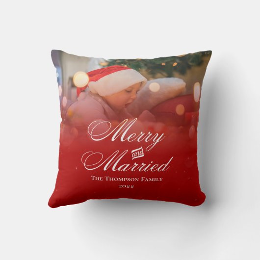 Mooie Getrouwde Aangepaste Koppel Naam Datum Moder Kussen (Achterkant)