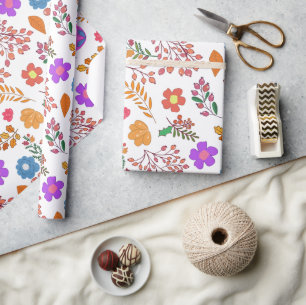 Mooie Gevarieerde Bloemige Huwelijkswrap Cadeaupapier