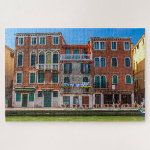 Mooie gevel van een paleis in Venetië, Italië Legpuzzel