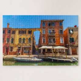 Mooie gevel van een paleis in Venetië, Italië Legpuzzel