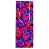 Mooie geverfde harten | VALENTIJNSDAG Wijn Cadeautas (Voorkant)