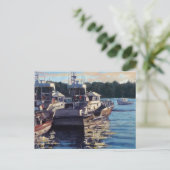 Mooie Geviste bootscène Briefkaart (Staand voorkant)