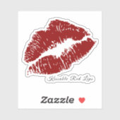 Mooie, gevlekte rode lippen sticker (Vel)