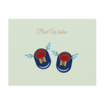 Mooie gevleugelde schoentjes in blauw en rood