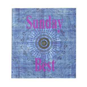 Mooie, geweldige moderne denimontwerp: Sunday Best Notitieblok