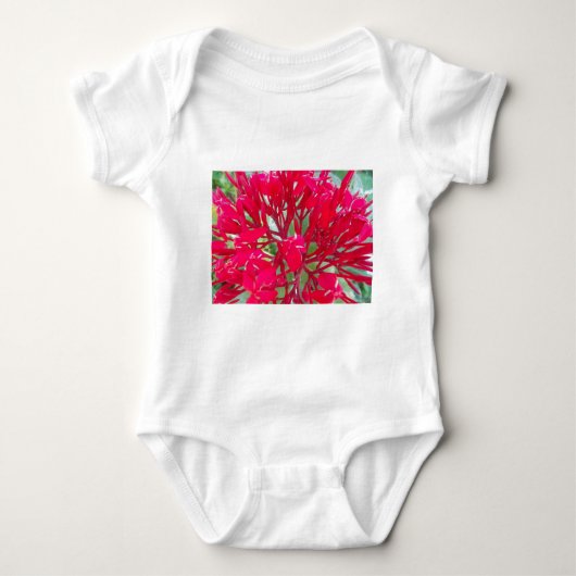 Mooie Geweldige rode bloemen Baby Creeper Romper (Voorkant)
