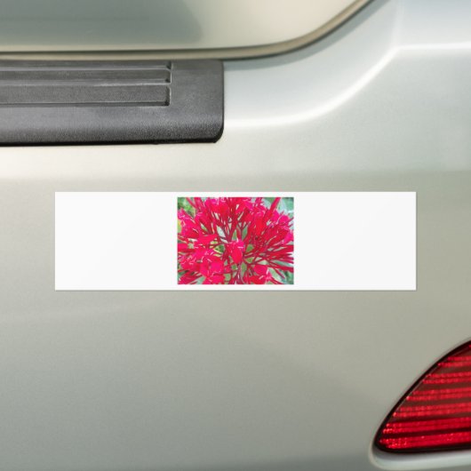 Mooie Geweldige rode bloemen Bumpersticker (Op auto)