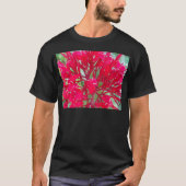 Mooie Geweldige rode bloemen T-shirt (Voorkant)