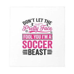 Mooie Gezicht Voetbal Beest Vintage T-shirt Ontwer Notitieblok