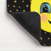 Mooie gezichten en sterren op zwart muismat (Hoek)