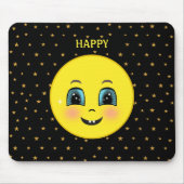 Mooie gezichten en sterren op zwart muismat (Voorkant)