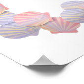 Mooie gezouten schelpen uit het zee poster (Hoek)