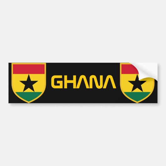 Mooie Ghana-vlag Bumpersticker (Voorkant)