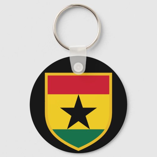 Mooie Ghana-vlag Sleutelhanger (Voorkant)