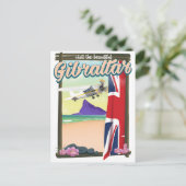 Mooie Gibraltar Reisposter Briefkaart (Staand voorkant)