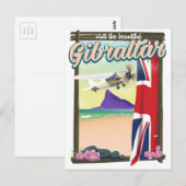 Mooie Gibraltar Reisposter Briefkaart (Voorkant / Achterkant)