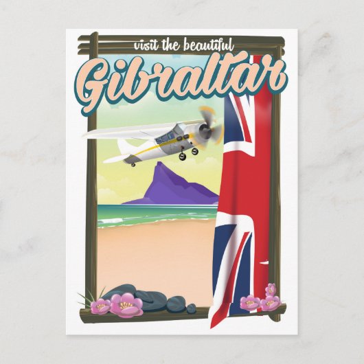 Mooie Gibraltar Reisposter Briefkaart (Voorkant)