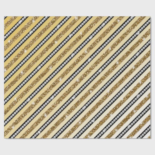 Mooie, gierige goudhoudende witte parels cadeaupapier (Vlak)