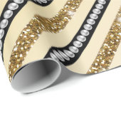 Mooie, gierige goudhoudende witte parels cadeaupapier (Rol Hoek)