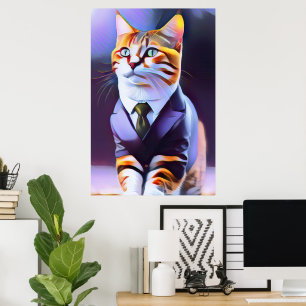 Mooie Ginger Cat Boss D Poster