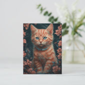 Mooie Ginger Kitten Briefkaart (Staand voorkant)