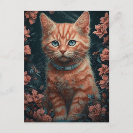 Mooie Ginger Kitten Briefkaart (Voorkant)