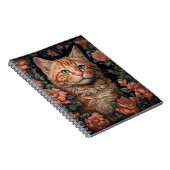 Mooie Ginger Kitten en Bloemen Notitieboek (Rechterzijde)