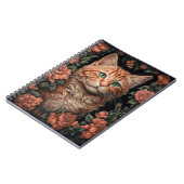 Mooie Ginger Kitten en Bloemen Notitieboek (Linkerzijde)