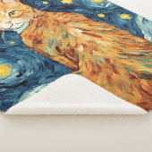 Mooie Ginger Tabby Cat in de Sterrennacht Sherpa Deken (3/4)