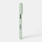 Mooie Gingham Teckel Monogram Eendenei Blauw iPhone Hoesje (Rechterkant)