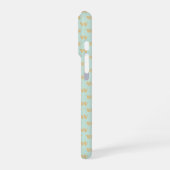 Mooie Gingham Teckel Monogram Eendenei Blauw iPhone Hoesje (Linkerkant)