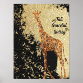 Mooie Giraffe Dierenkunst Poster (Voorkant)