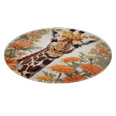 Mooie Giraffe en Gerbera Daisy Flowers Snijplank (Hoek)