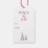 Mooie Giraffe en kerstbomen vakantie Cadeaulabel (Achterkant)