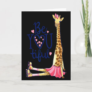 Mooie Giraffe _ Inspireer Wees Jij Giraffe Dier Kaart