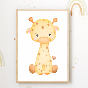 Mooie Giraffe Kinderkamer Poster Kinderkamer Decor